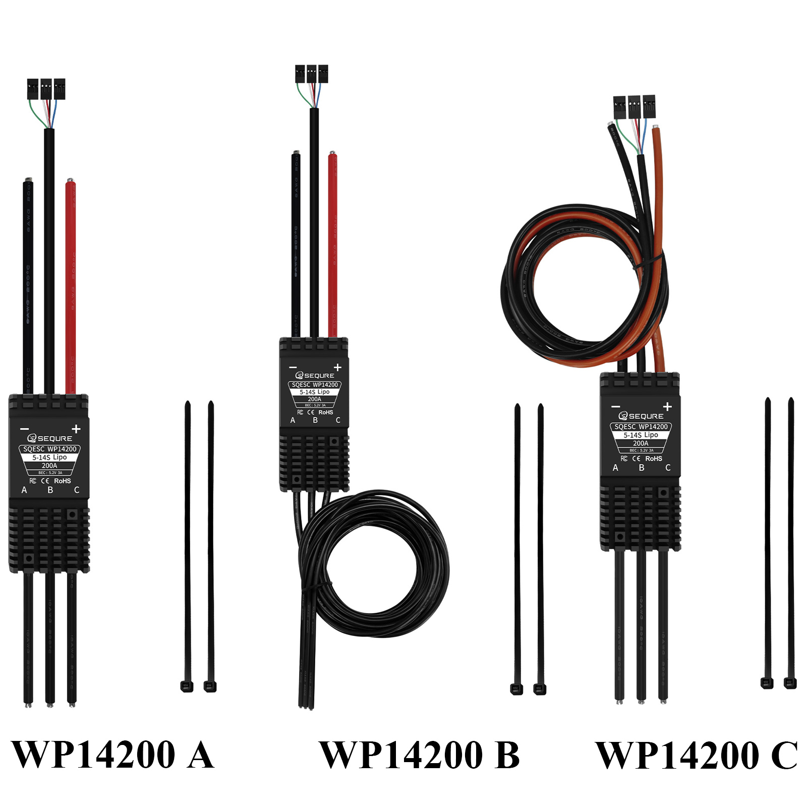 Rc Hobby Wire - Contrôleur de vitesse électrique SEQURE WP14200