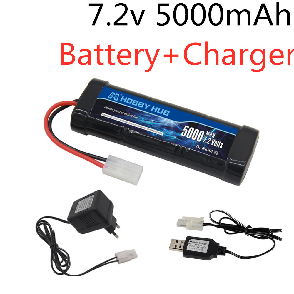 Rc Hobby Grade Car - Batterie Ni-MH 7.2V 5000mAh avec prise