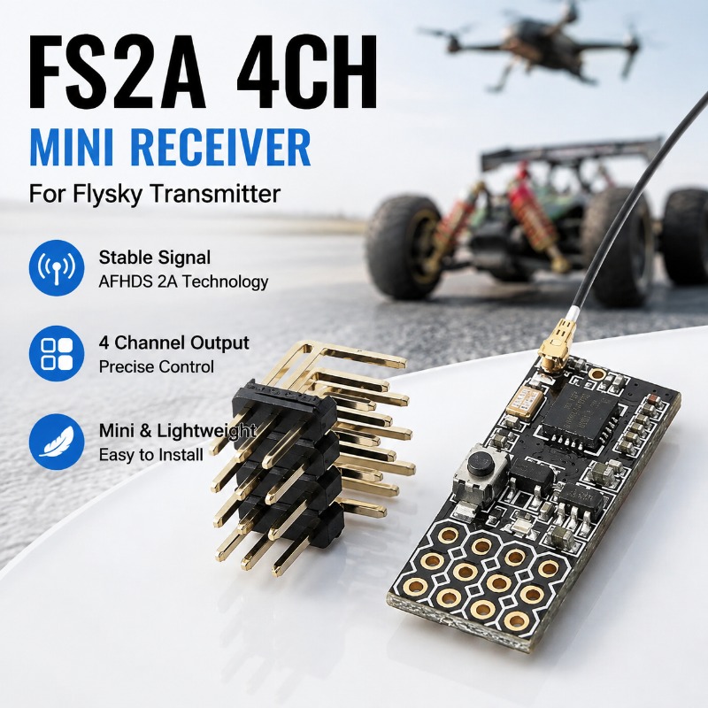 Rc Hobby De - Récepteur PWM 4 canaux FS FS2A-4CH,