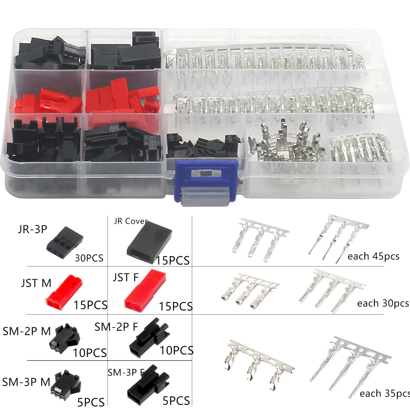 Boîte assortie de 105 connecte - Rc Hobby Wire avis et prix